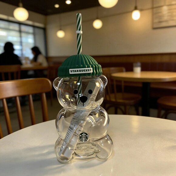 Starbucks Other - Starbucks Barista Bear Glass Cup(591ml) Limited Edition Christmas Cup 2026 NEW